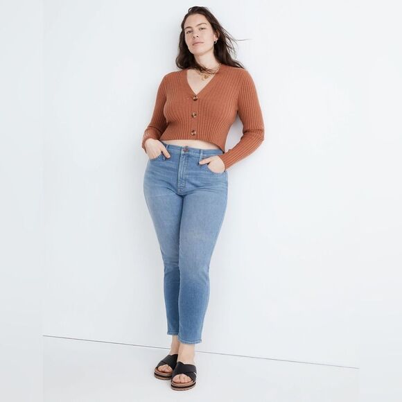 Madewell NWT Plus Stovepipe Jeans Size 28W High Rise in Euclid Wash - Picture 2 of 8